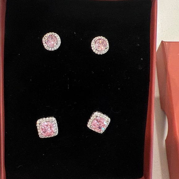 NWT Barzel Pink and Silver Earring Set - Picture 2 of 4
